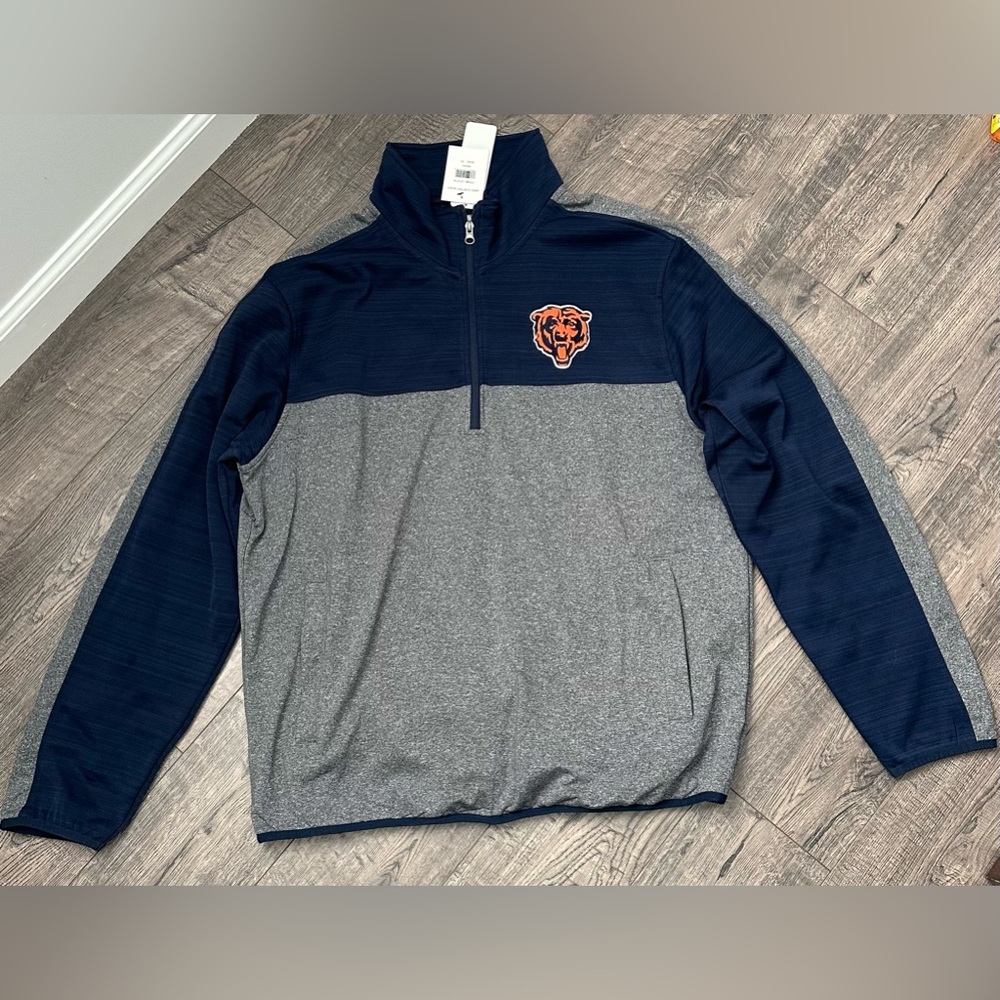 Chicago Bears Lightweight Quarter-Zip Pullover Jacket‎ Size XL